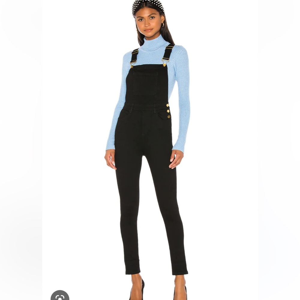 We wore what Skinny Leg Black Overalls with Silver Tone Finishes in size Small